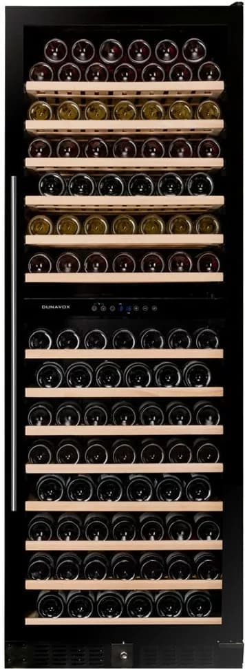 Dunavox -181.490DBK Grande-181 Weinkeller cm. 65 - 181 flaschen - schwarzes glas
