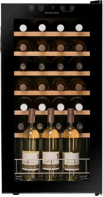 Dunavox FH-28.88 Home-28 Weinkeller cm. 43 - 28 flaschen - schwarzes glas