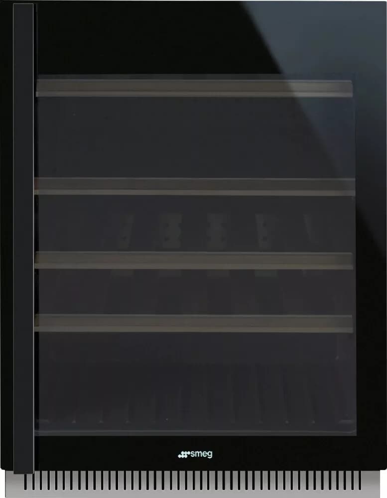 Smeg Design CVI638RN3 Dolce Stil Novo Einbauweinkeller cm. 59 - 38 flaschen - schwarzes glas