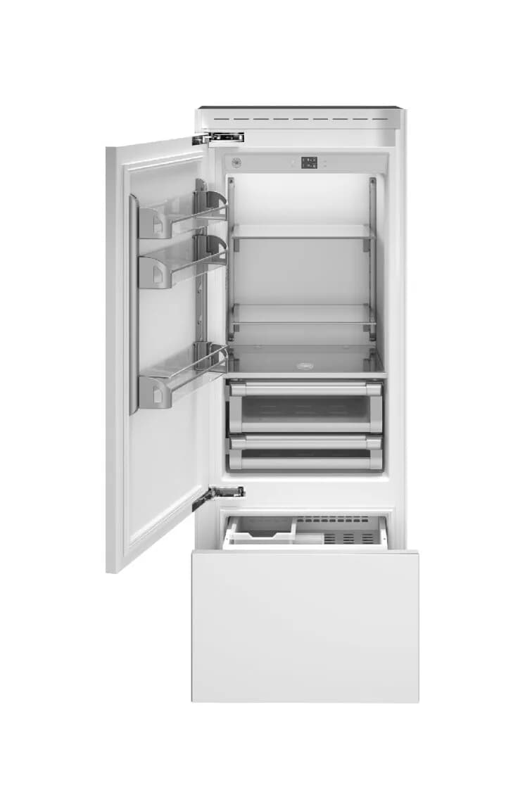 Bertazzoni REF755BBLPTT Professional Einbaukühlschrank mit gefrierfach cm. 75 h 130 - lt. 440 (griffe nicht enthalten)
