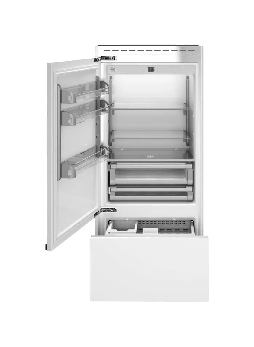 Bertazzoni REF905BBLPTT Heritage Einbaukühlschrank mit gefrierfach cm. 90 std. 212 - lt. 556 (griffe nicht im lieferumfang enthalten)