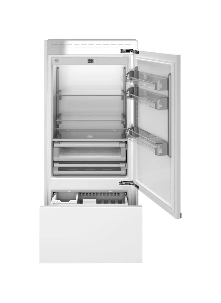 Bertazzoni REF905BBRPTT Professional Einbaukühlschrank mit gefrierfach cm. 90 uhr 212 - l. 556 (griffe nicht enthalten)