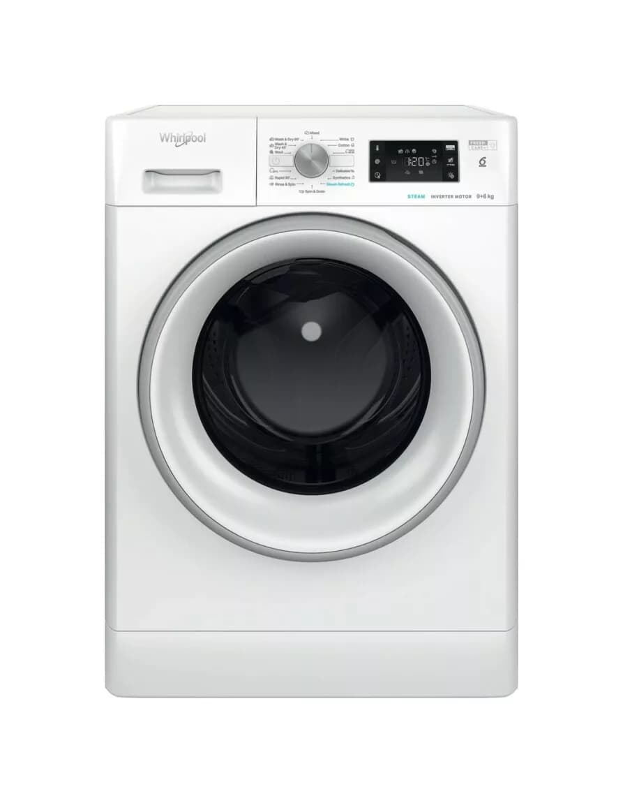 Whirlpool FFWDB964369SVEE 60 cm waschtrockner - 9 kg waschen - 6 kg trocknen - weiß