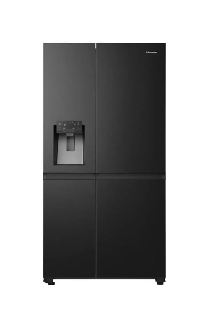 Hisense RS818N4TFE Kühlschrank nebeneinander mit gefrierfach - cm. 91 std. 179 - lit. 617 - schwarz