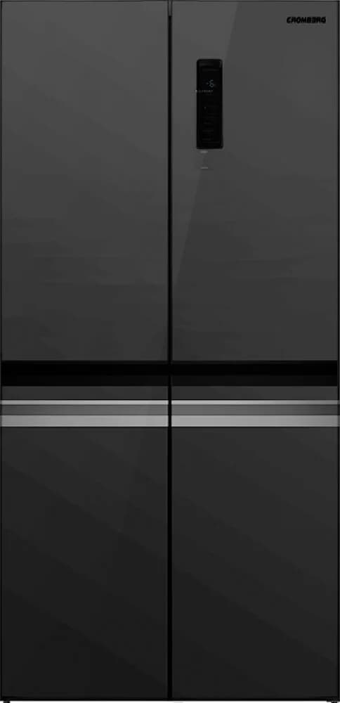 Cromberg HRH 4P 73 GB 4-türiger kühlschrank mit gefrierfach – cm. 91 stunden. 190 - lt. 522 - schwarzes glas