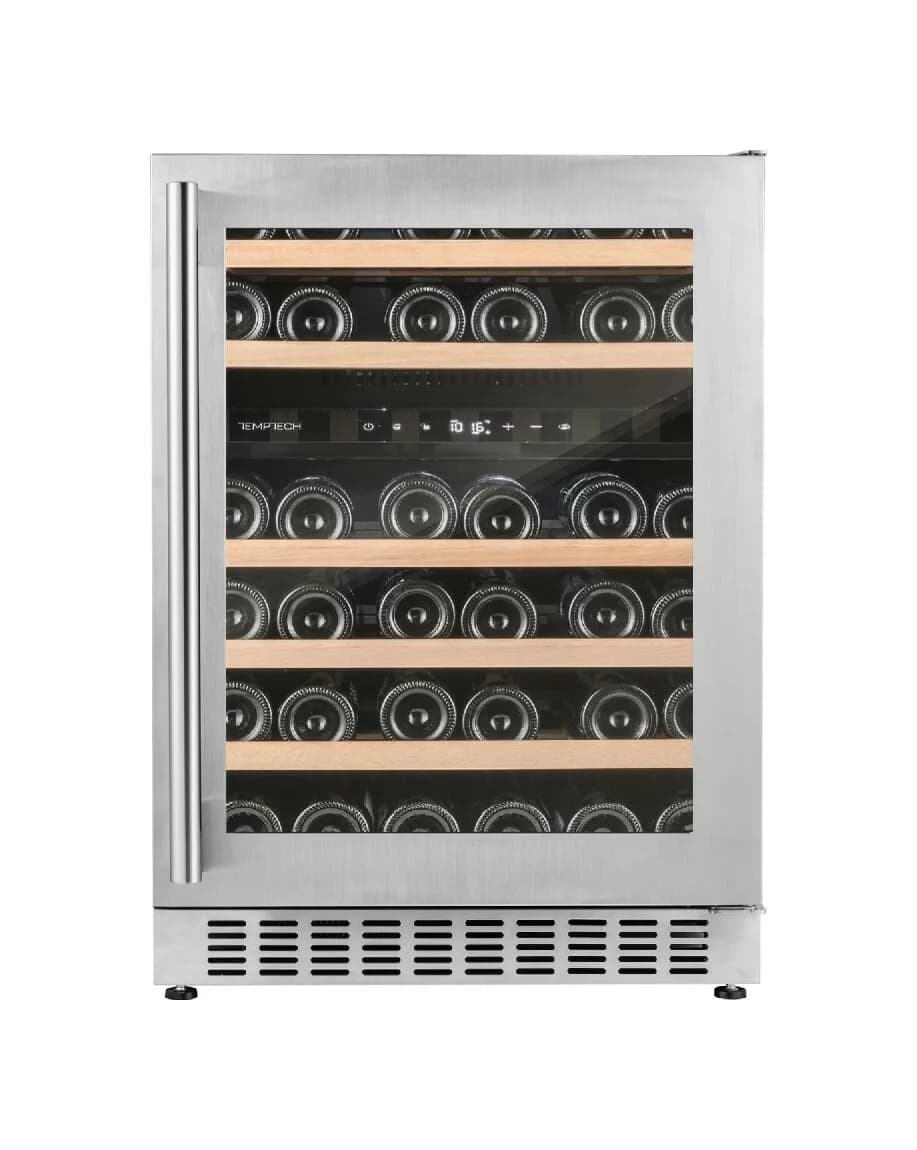 Temptech OX60DX Oslo Eingebauter weinkeller cm. 60 stunden. 81 - 46 flaschen - edelstahl