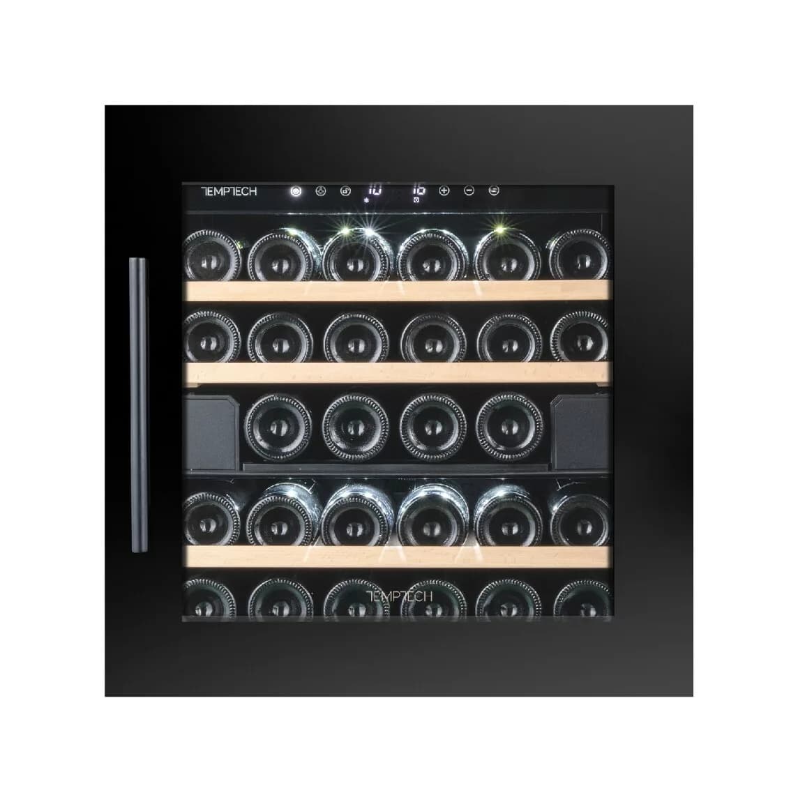 Temptech OZ60DB Oslo Eingebauter weinkeller - cm. 59 stunden. 59 - 28 flaschen - schwarz
