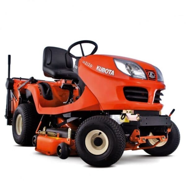 Tracteur tondeuse Kubota GR2120 II/S – 4 roues motrices, confort et coupe irréprochable
