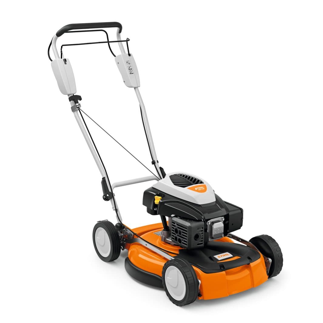 Tondeuse thermique mulching STIHL RM 4 RT – Éjection latérale et maniabilité optimale