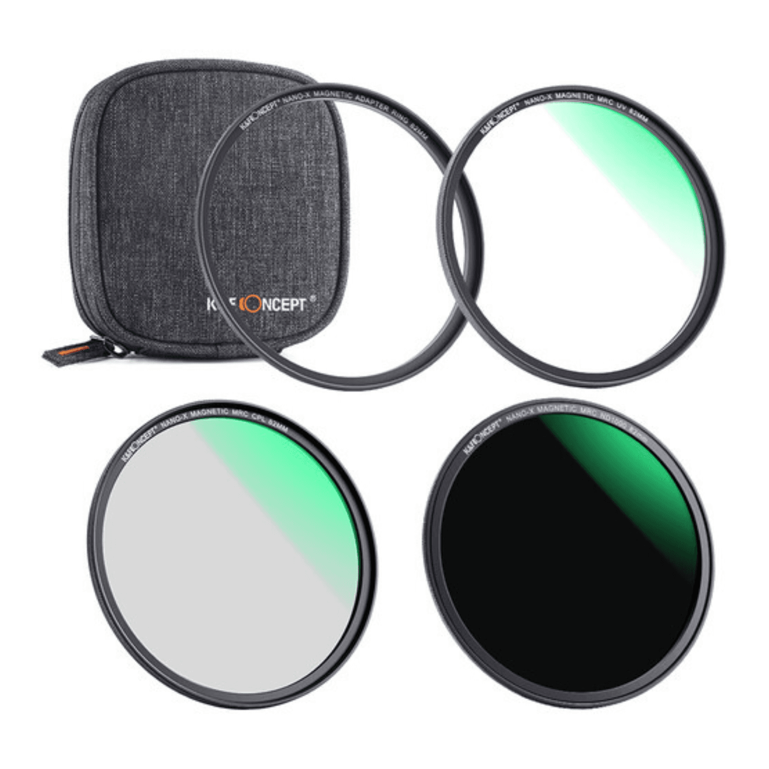 K&F Concept Magnetic UV, Circular Polarizer & ND1000 Filter Kit with Case (86mm)