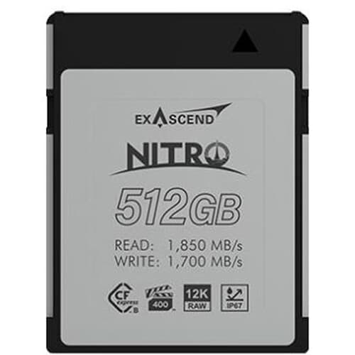 Exascend 512GB Nitro CFexpress VPG400 Type B Memory Card