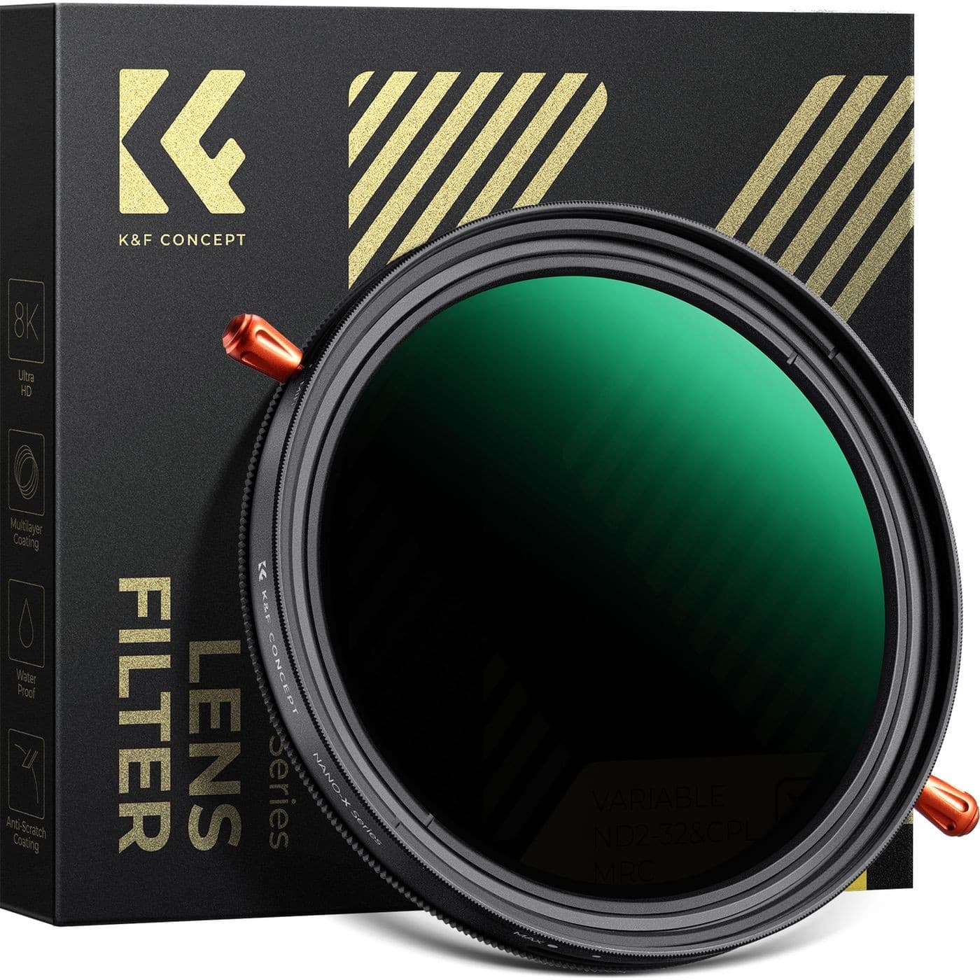 K&F Concept Nano-X 82mm variabilní ND2-32 + cirkulární polarizační filtr 2 v 1