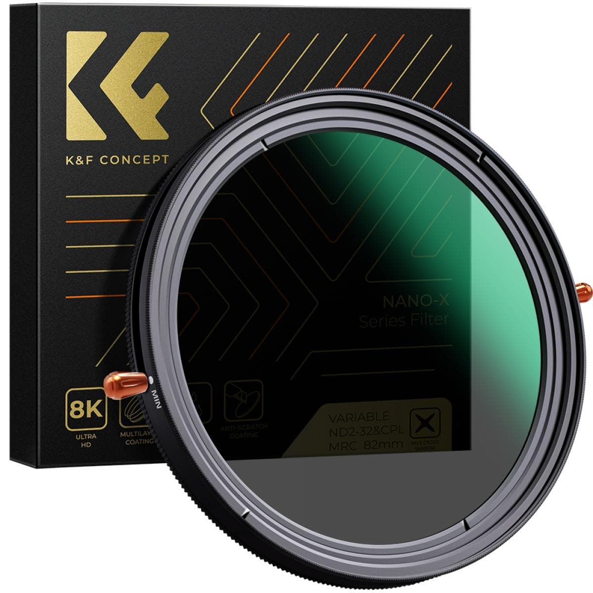 K&F 95mm ND2-32 (1-5 Stop) Variable ND Filter and CPL Circular Polarizing Filter 2 in 1