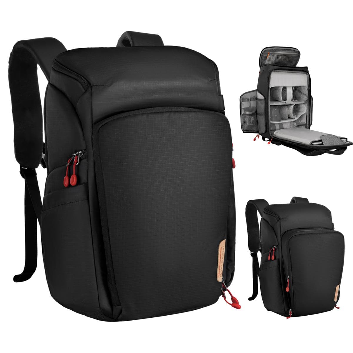 K&F Backpack 25L Nature Wander 01 (Black + Red)