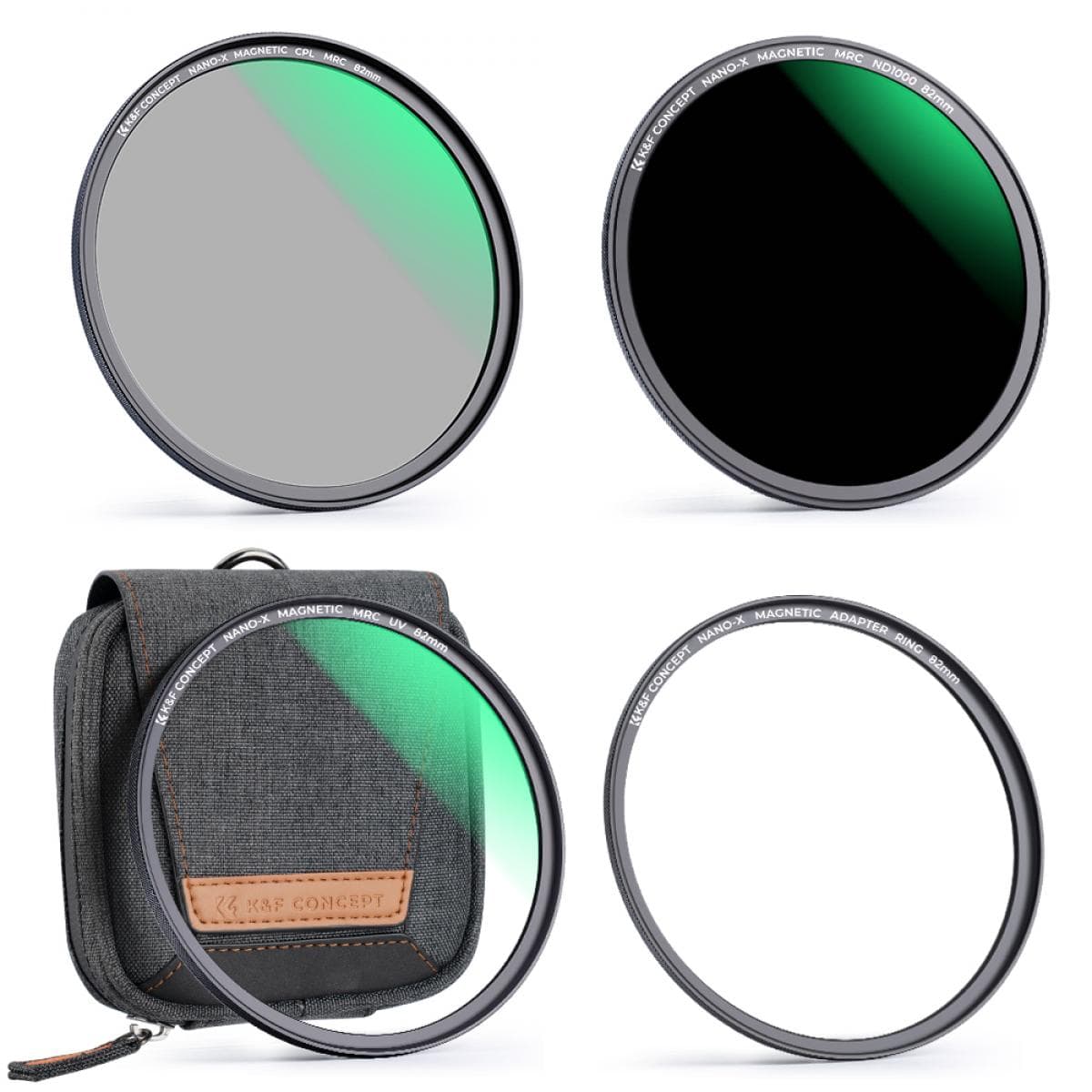 K&F 72mm Magnetic 3pcs Filter Kit, MCUV+CPL+ND1000+Filter