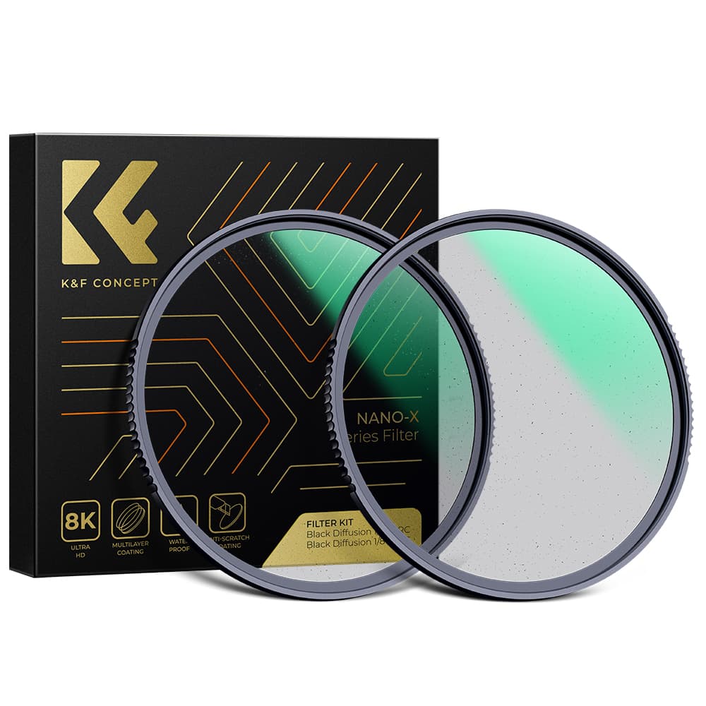 K&F 82mm Black Diffusion 1/4 & 1/8 Filter Kit Dream Cinematic Effect - Nano-X
