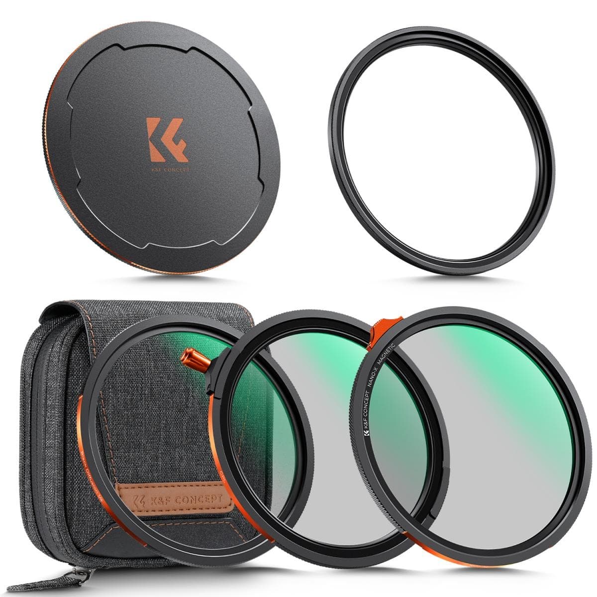 K&F CONCEPT 77MM Nano-X Series Magnetic Filter Kit (CPL+ND3-32+Black Mist 1/4)
