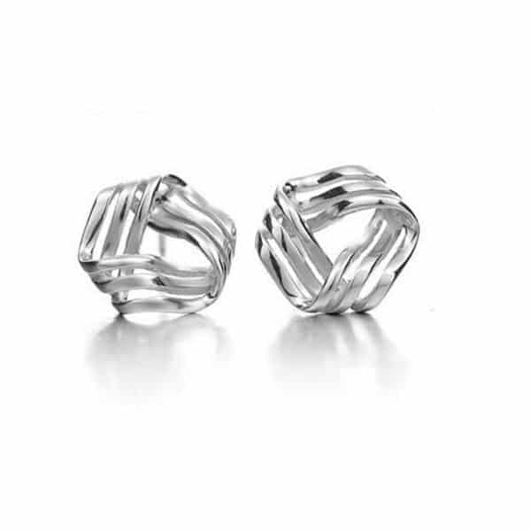 Boucles d'oreilles destroy plaqué argent