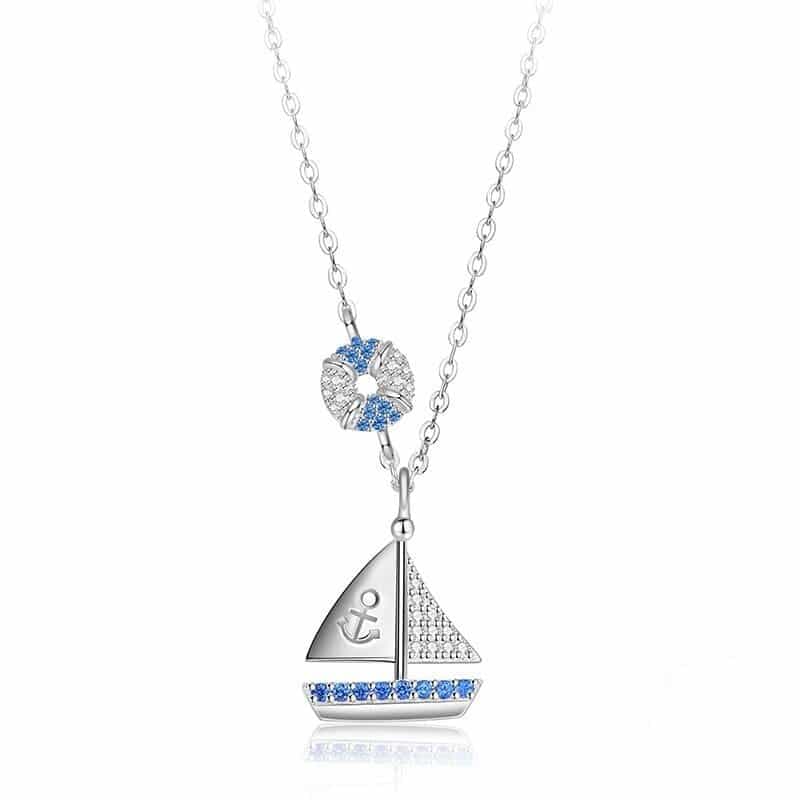 Collier voilier en argent