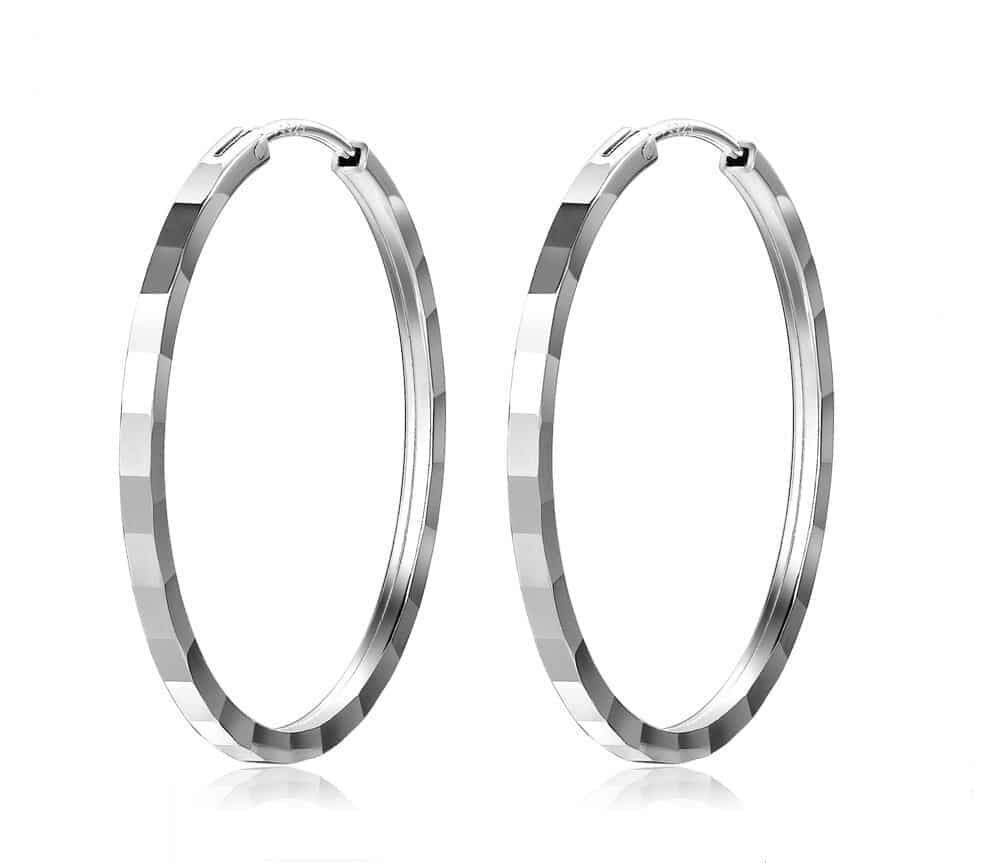 Créoles en argent massif