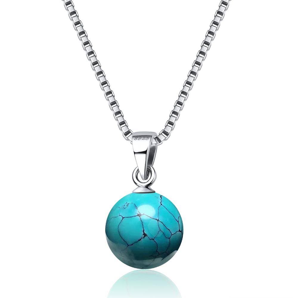 Pendentif turquoise boule
