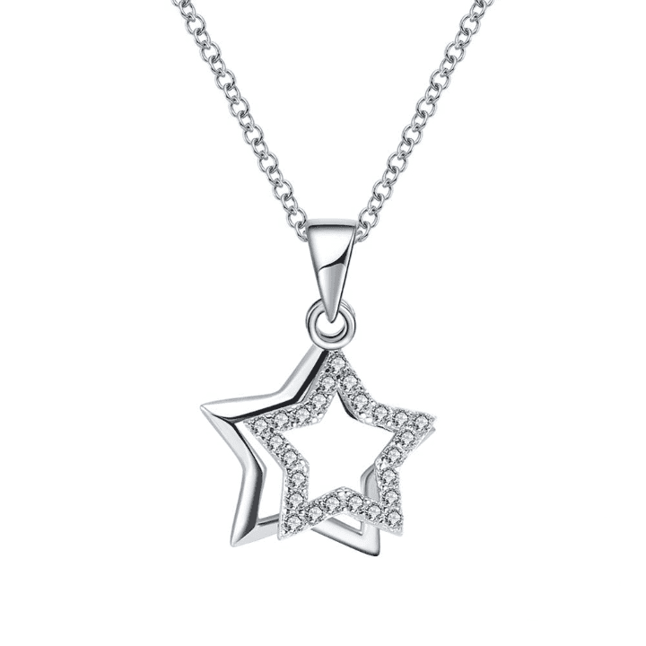 Collier 2 étoiles en argent