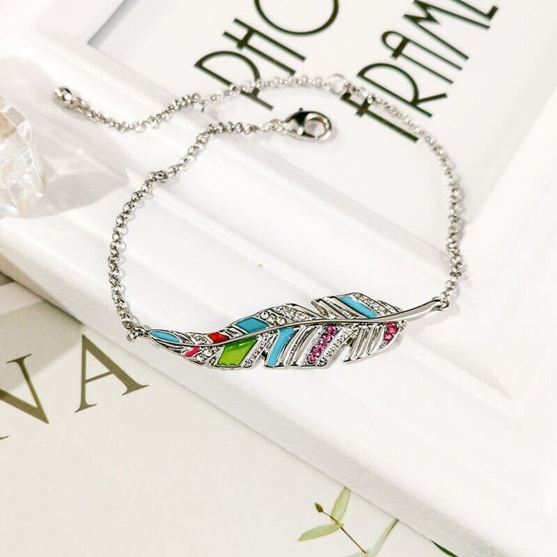 Bracelet feuille - blanc