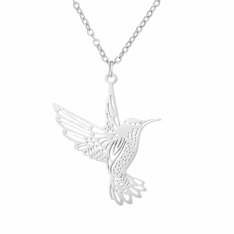 Pendentif colibri - blanc