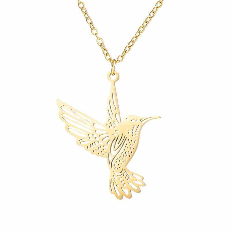 Pendentif colibri - jaune