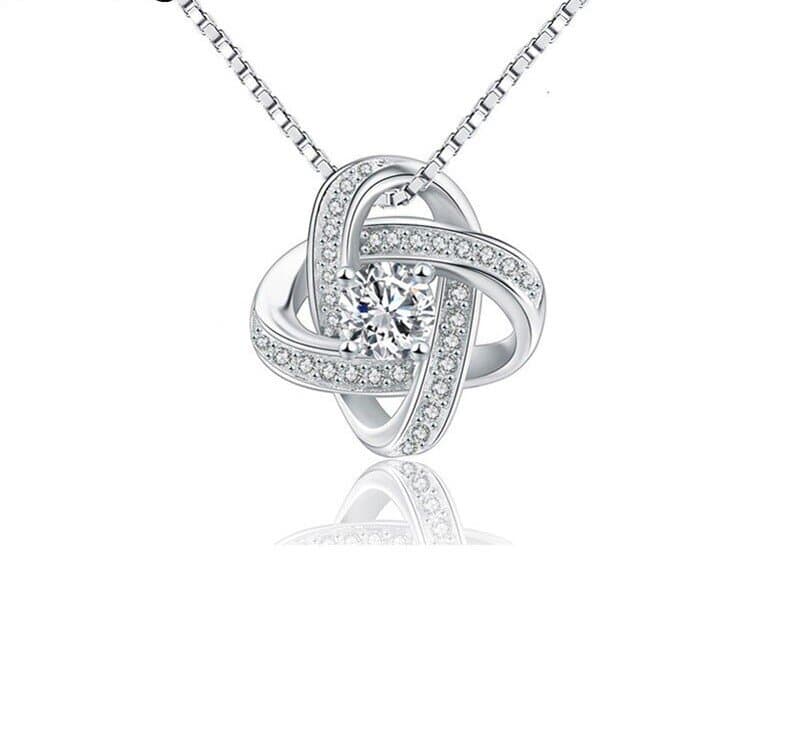 Pendentif rosace en argent