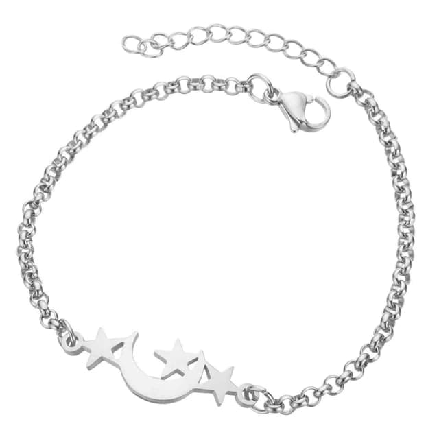 Bracelet lune et étoiles
