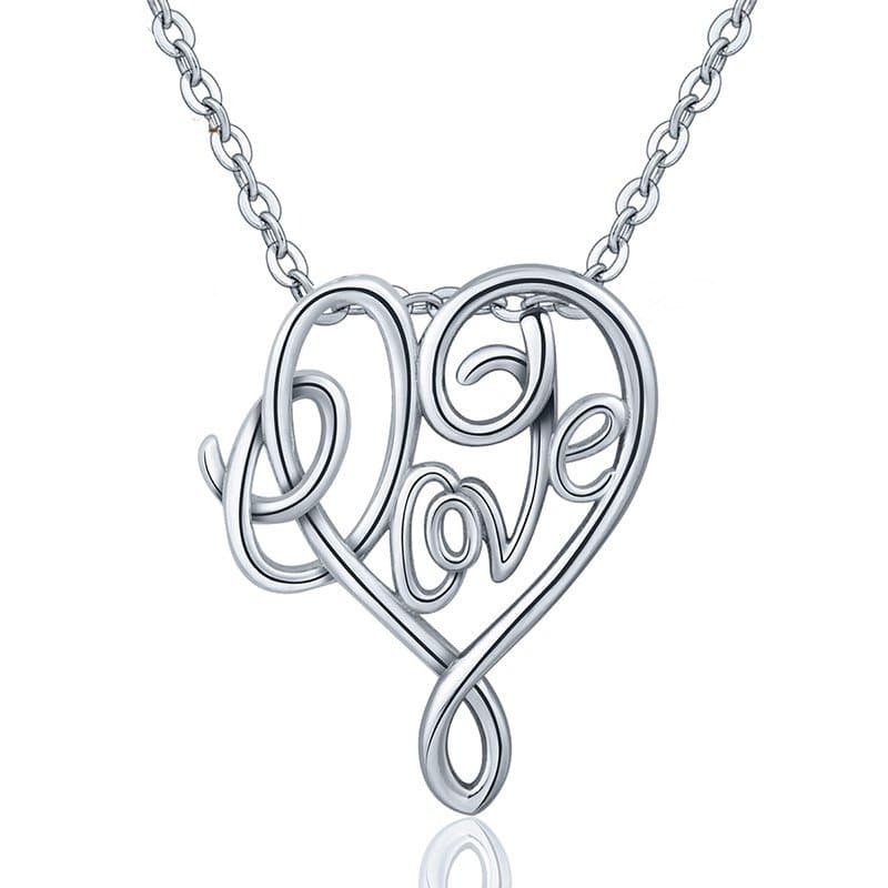Pendentif coeur love argent