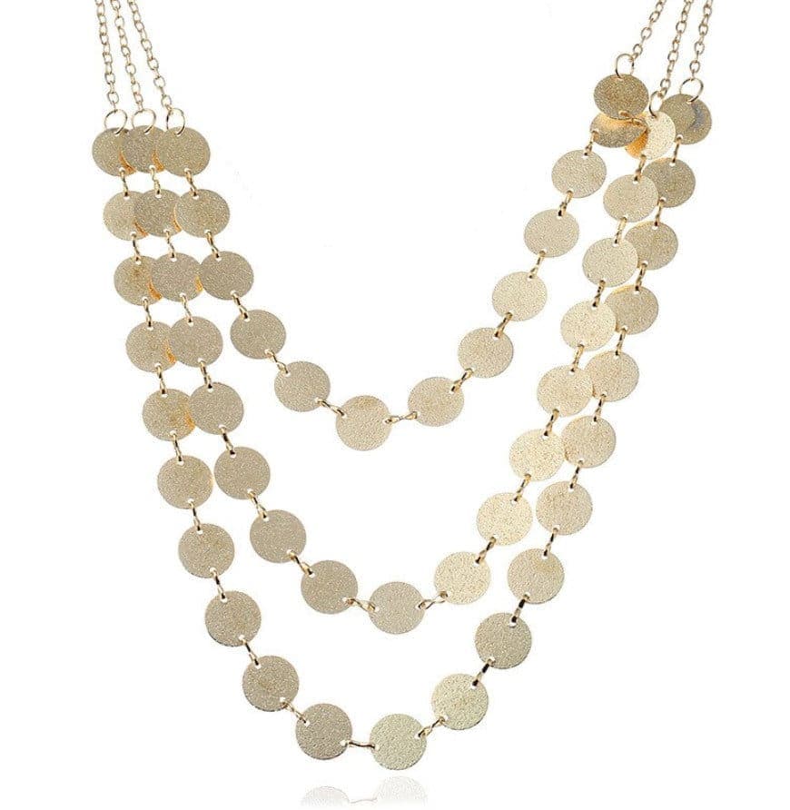 Collier doré multirang