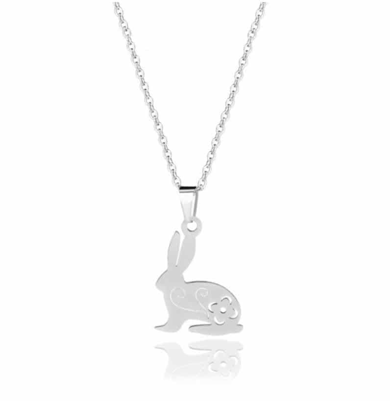 Pendentif lapin blanc