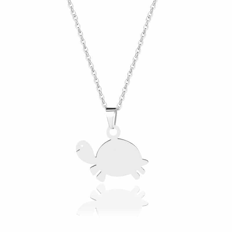 Pendentif tortue acier inoxydable