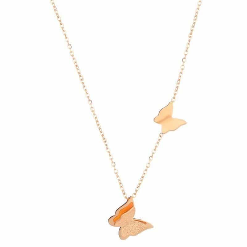 Collier papillon raffiné