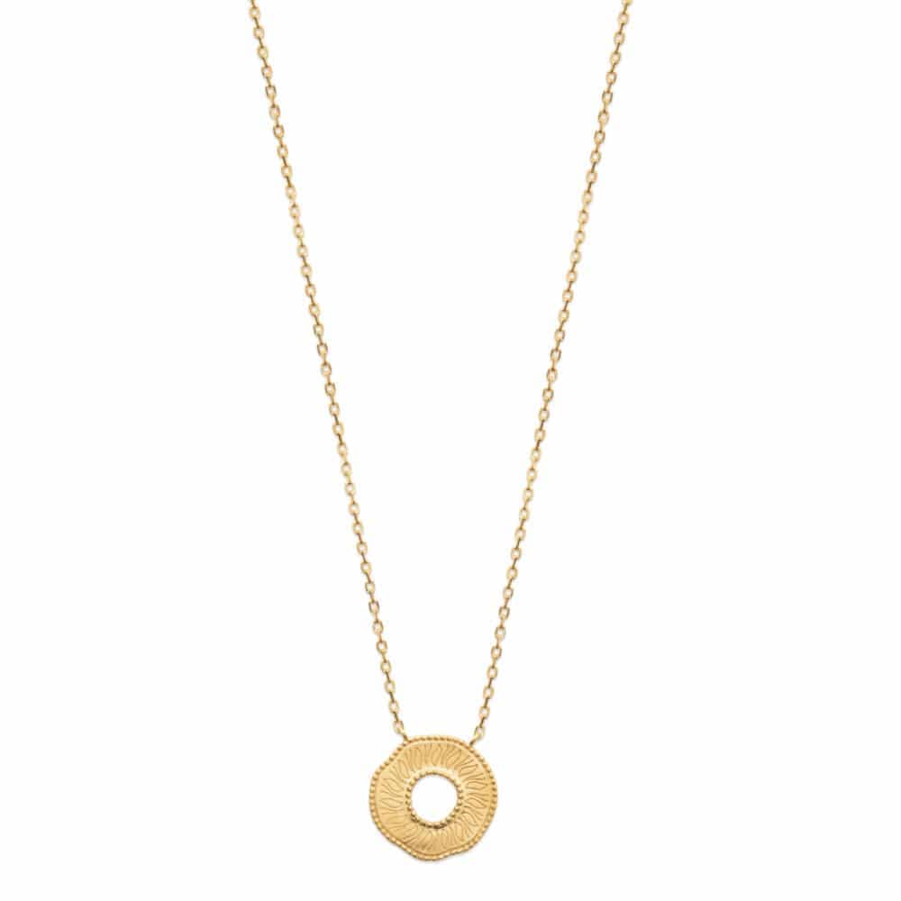 Collier anneau plaqué or