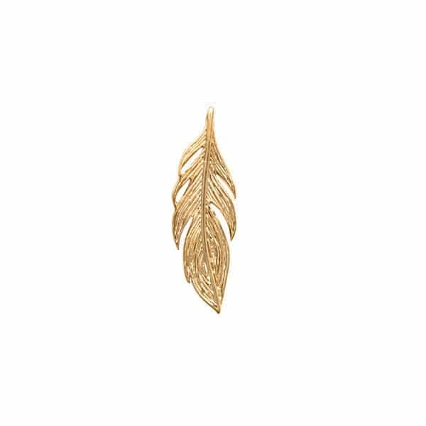 Pendentif plume plaqué or