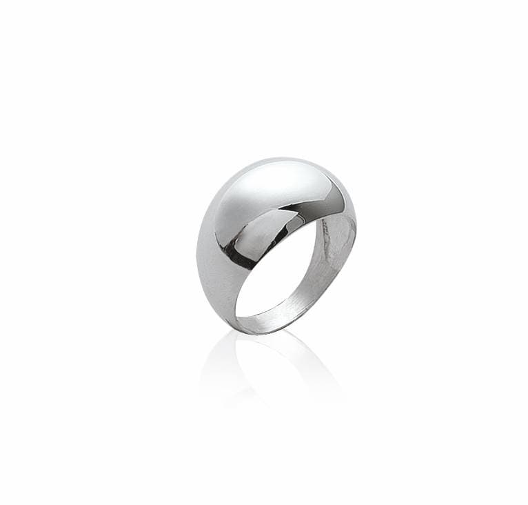 Bague bombée petit modèle argent - 54