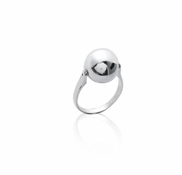 Bague boule argent - 