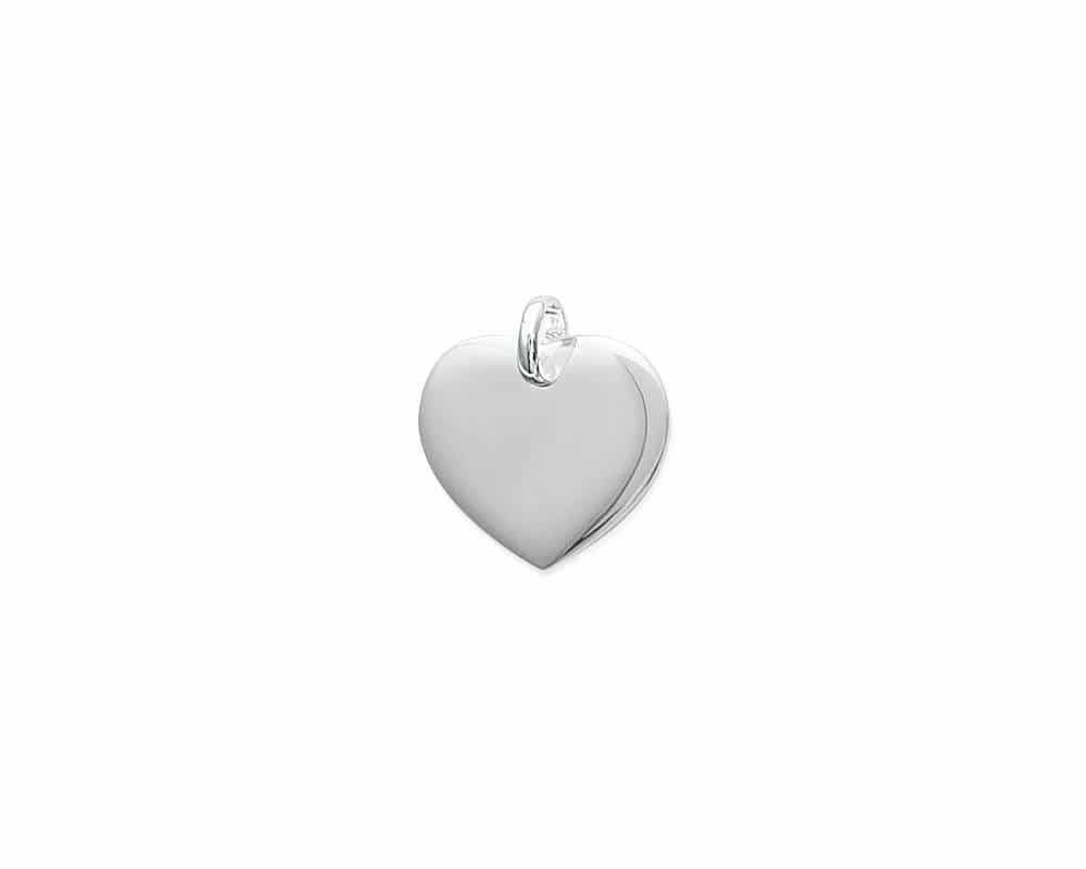 Pendentif médaille coeur argent
