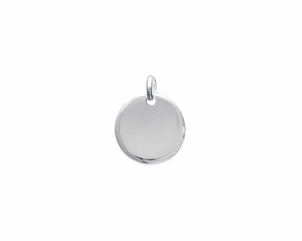 Pendentif médaille ronde argent