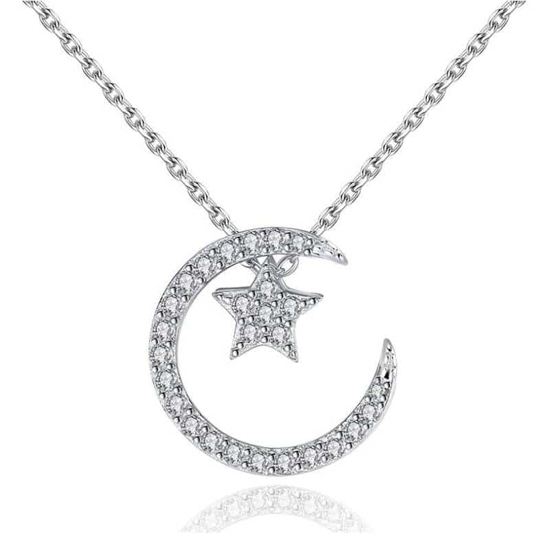 Collier lune et étoile argent 925
