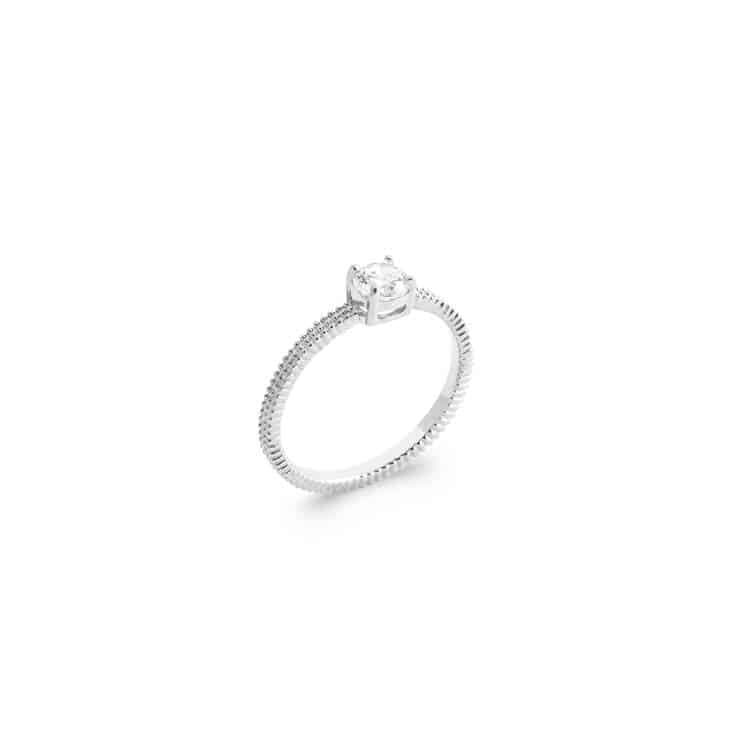 Bague Odile perlée argent rhodié - 52