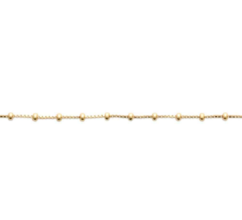 Bracelet fines perles plaqué or