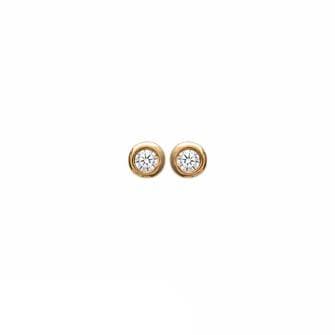 Clous d'oreilles zircon plaqué or