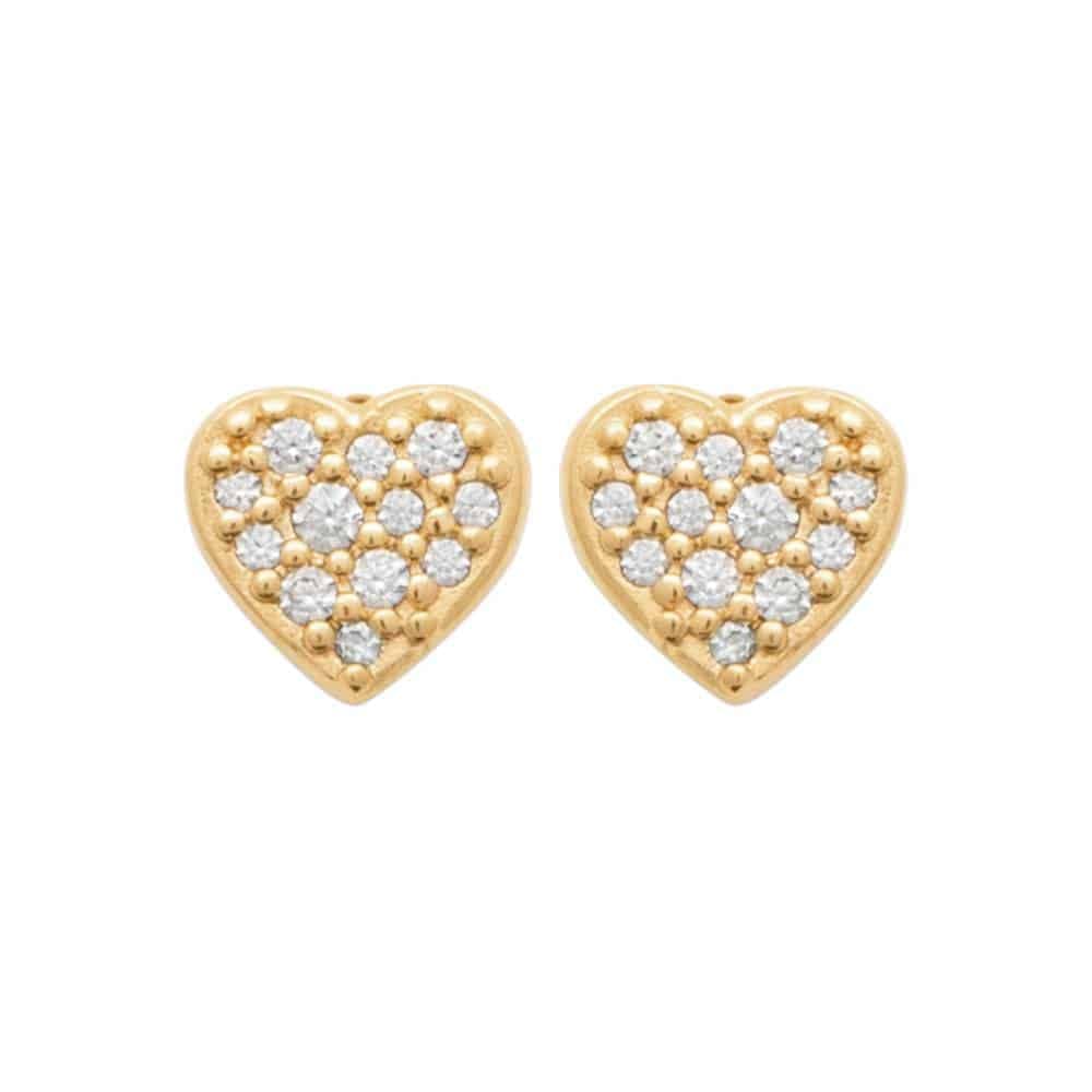 Boucles d'oreilles cœur plaqué or