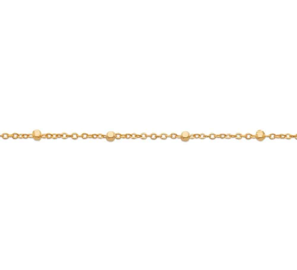 Bracelet fin perles Dylane plaqué or