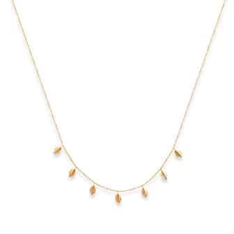 Collier plaqué or feuilles