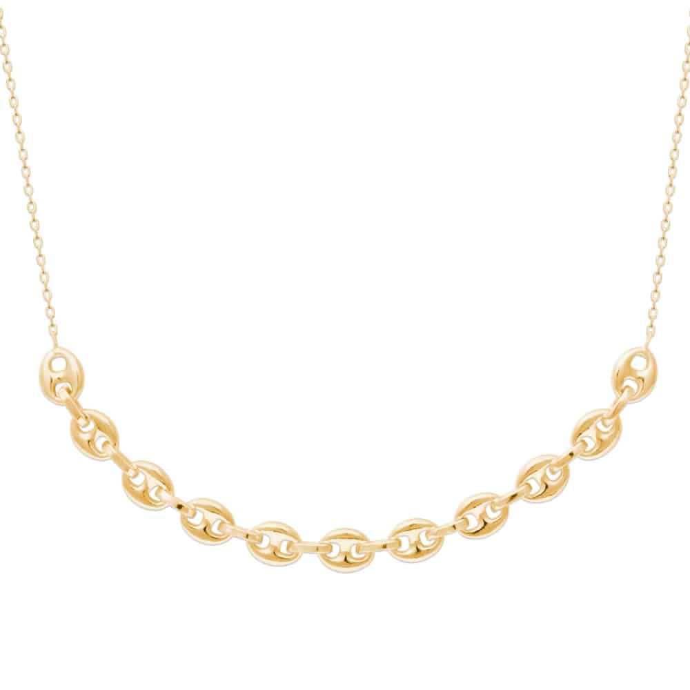 Collier plaqué or grain de café Imany